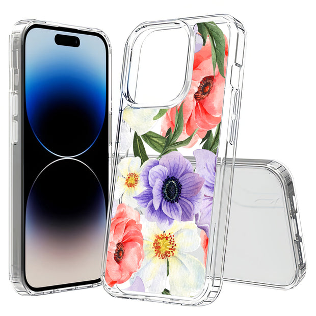 Flower 9 Print Slim Cover For Apple iPhone  (16,15,14,13,12, SE, Pro, Max, Plus), Print in USA