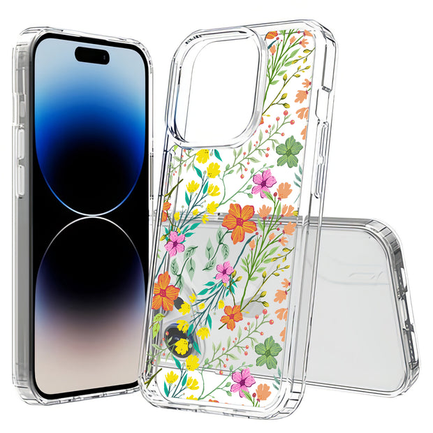 Flower 20 Print Slim Cover For Apple iPhone  (16,15,14,13,12, SE, Pro, Max, Plus), Print in USA