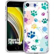 Paw Color 2 Print Slim Cover For Apple iPhone  (16,15,14,13,12, SE, Pro, Max, Plus), Print in USA