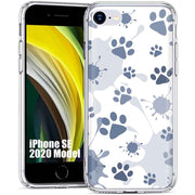 Paw Color 3 Print Slim Cover For Apple iPhone  (16,15,14,13,12, SE, Pro, Max, Plus), Print in USA