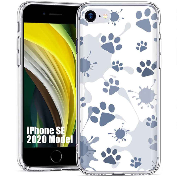 Paw Color 3 Print Slim Cover For Apple iPhone  (16,15,14,13,12, SE, Pro, Max, Plus), Print in USA