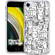 Comic Cat Print Slim Cover For Apple iPhone  (16,15,14,13,12, SE, Pro, Max, Plus), Print in USA