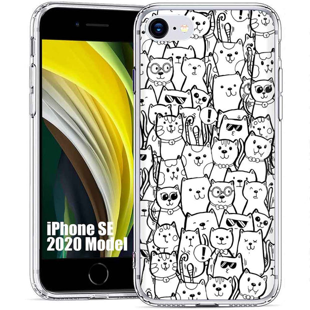 Comic Cat Print Slim Cover For Apple iPhone  (16,15,14,13,12, SE, Pro, Max, Plus), Print in USA