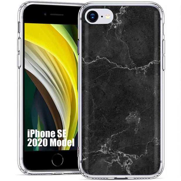 Black Marble 3 Print Slim Cover For Apple iPhone  (16,15,14,13,12, SE, Pro, Max, Plus), Print in USA