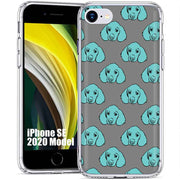 Blue Dog Print Slim Cover For Apple iPhone  (16,15,14,13,12, SE, Pro, Max, Plus), Print in USA