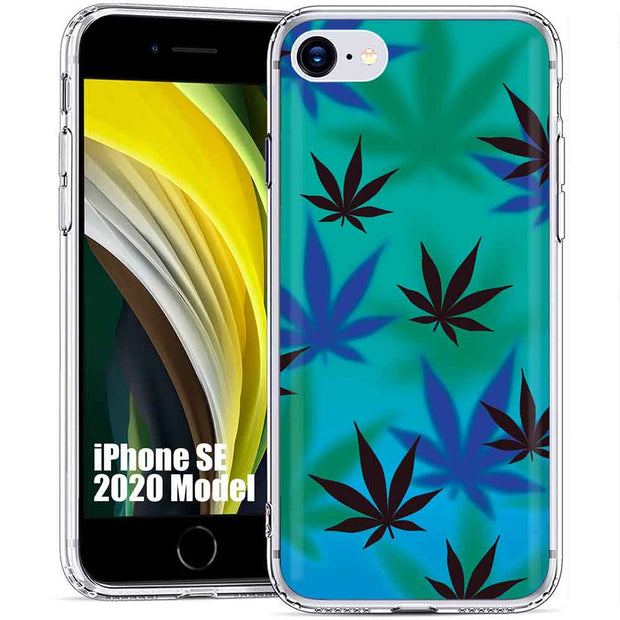 Marijuana Blue Print Slim Cover For Apple iPhone  (16,15,14,13,12, SE, Pro, Max, Plus), Print in USA