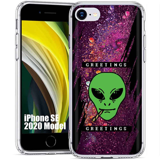 Alien Weed Print Slim Cover For Apple iPhone  (16,15,14,13,12, SE, Pro, Max, Plus), Print in USA