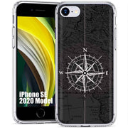 Map Compass Print Slim Cover For Apple iPhone  (16,15,14,13,12, SE, Pro, Max, Plus), Print in USA