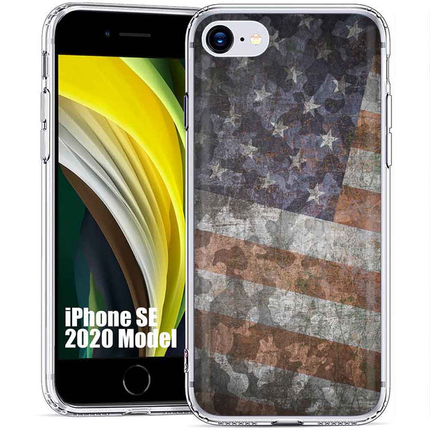 American Flag 2 Print Slim Cover For Apple iPhone  (16,15,14,13,12, SE, Pro, Max, Plus), Print in USA