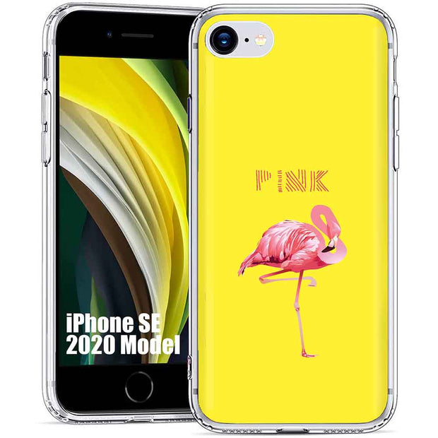 Flamingo Stand Print Slim Cover For Apple iPhone  (16,15,14,13,12, SE, Pro, Max, Plus), Print in USA