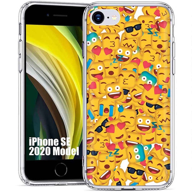 Square Emojis Print Slim Cover For Apple iPhone  (16,15,14,13,12, SE, Pro, Max, Plus), Print in USA