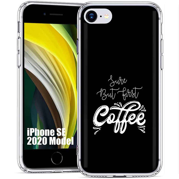 First Coffee Print Slim Cover For Apple iPhone  (16,15,14,13,12, SE, Pro, Max, Plus), Print in USA