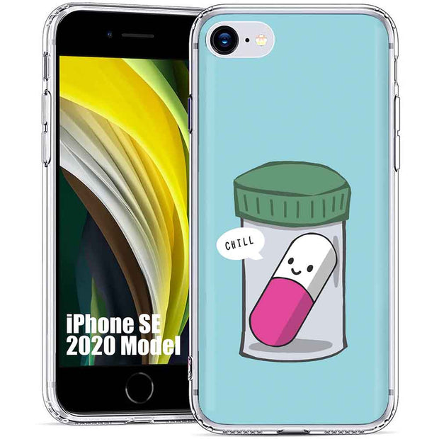 Pill Say Chill Print Slim Cover For Apple iPhone  (16,15,14,13,12, SE, Pro, Max, Plus), Print in USA