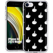 Edgy Finger Print Slim Cover For Apple iPhone  (16,15,14,13,12, SE, Pro, Max, Plus), Print in USA