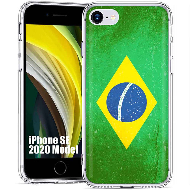 Old Flag Brazil Print Slim Cover For Apple iPhone  (16,15,14,13,12, SE, Pro, Max, Plus), Print in USA