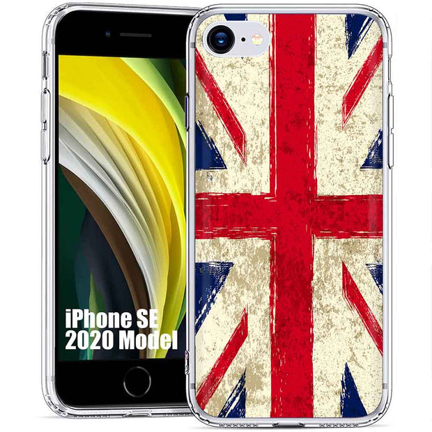 Old UK Flag Print Slim Cover For Apple iPhone  (16,15,14,13,12, SE, Pro, Max, Plus), Print in USA