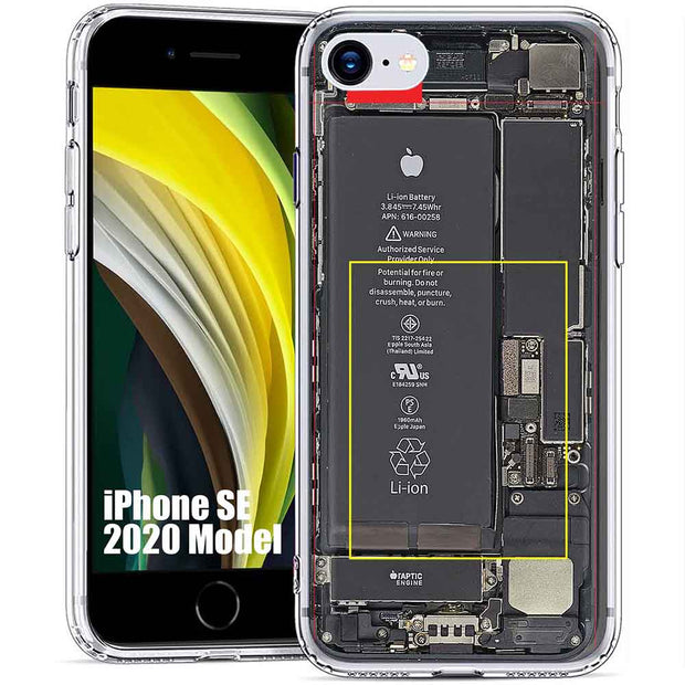 Phone Battery Print Slim Cover For Apple iPhone  (16,15,14,13,12, SE, Pro, Max, Plus), Print in USA