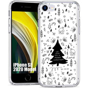 Wish You A Xmas Print Slim Cover For Apple iPhone  (16,15,14,13,12, SE, Pro, Max, Plus), Print in USA