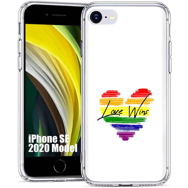 Rainbow Love 2 Print Slim Cover For Apple iPhone  (16,15,14,13,12, SE, Pro, Max, Plus), Print in USA