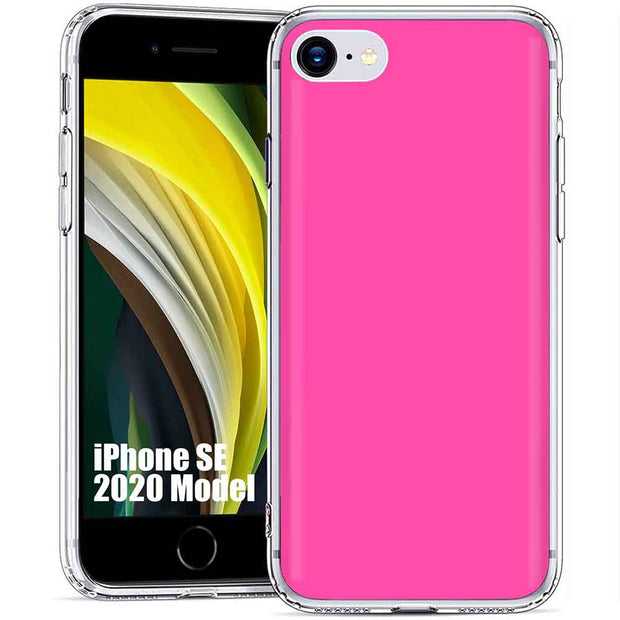 Hot Pink Print Slim Cover For Apple iPhone  (16,15,14,13,12, SE, Pro, Max, Plus), Print in USA