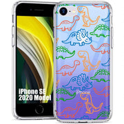 Dinosaur Cute 3 Print Slim Cover For Apple iPhone  (16,15,14,13,12, SE, Pro, Max, Plus), Print in USA