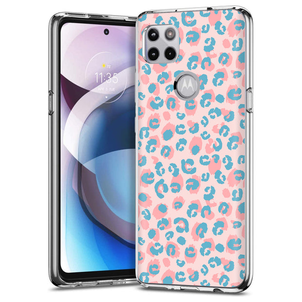 Pink Leopard Print Slim Cover For Motorola   (Edge,One 5G,Ace,UW,X40,30), Print in USA