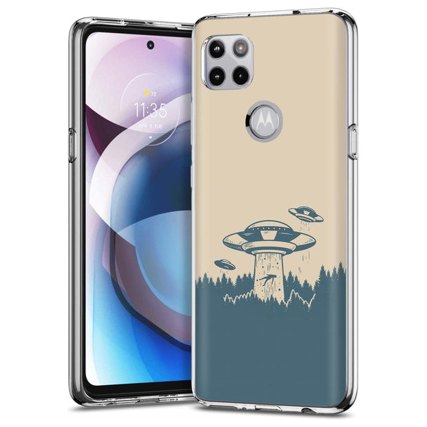 Alien Kidnap Print Slim Cover For Motorola   (Edge,One 5G,Ace,UW,X40,30), Print in USA