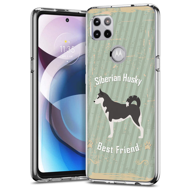 Husky Dog Print Slim Cover For Motorola   (Edge,One 5G,Ace,UW,X40,30), Print in USA