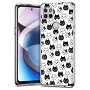 Cute Kitten Print Slim Cover For Motorola   (Edge,One 5G,Ace,UW,X40,30), Print in USA