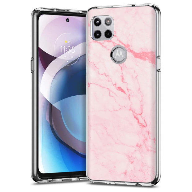 Pink Marble 2 Print Slim Cover For Motorola   (Edge,One 5G,Ace,UW,X40,30), Print in USA