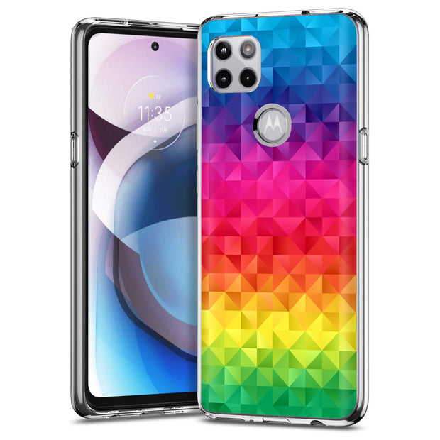 Rainbow Colors Print Slim Cover For Motorola   (Edge,One 5G,Ace,UW,X40,30), Print in USA