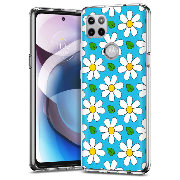 Daisy Pattern Print Slim Cover For Motorola   (Edge,One 5G,Ace,UW,X40,30), Print in USA