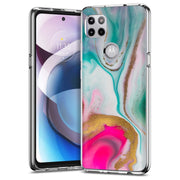 Colorful Marble Print Slim Cover For Motorola   (Edge,One 5G,Ace,UW,X40,30), Print in USA