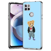 Teddy Heart Print Slim Cover For Motorola   (Edge,One 5G,Ace,UW,X40,30), Print in USA