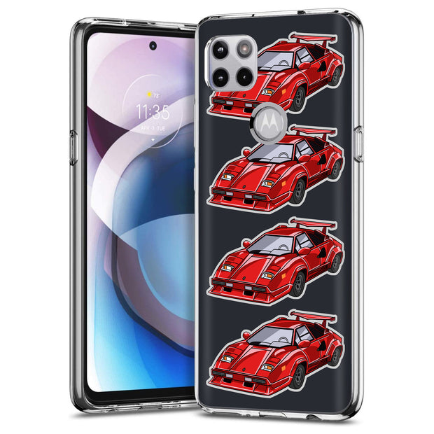 Lambo Countach Print Slim Cover For Motorola   (Edge,One 5G,Ace,UW,X40,30), Print in USA