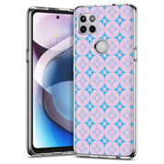 Blue X Circle Print Slim Cover For Motorola   (Edge,One 5G,Ace,UW,X40,30), Print in USA