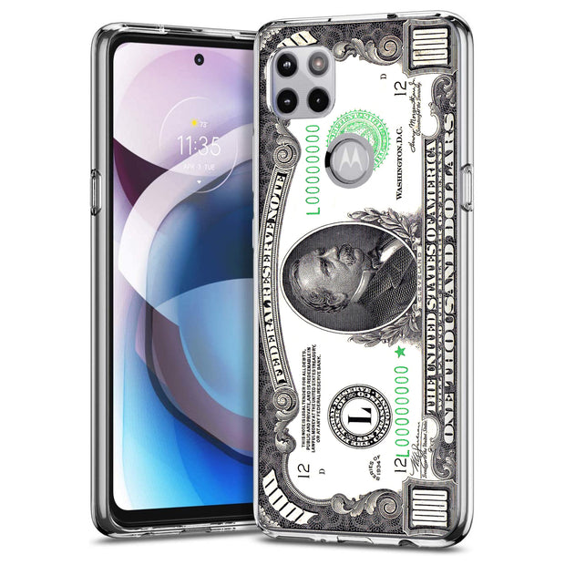 1,000 Dollars Print Slim Cover For Motorola   (Edge,One 5G,Ace,UW,X40,30), Print in USA