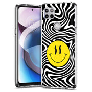 Trippy Smiley Print Slim Cover For Motorola   (Edge,One 5G,Ace,UW,X40,30), Print in USA