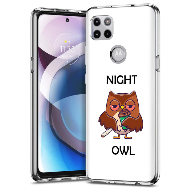 Night Owl  Print Slim Cover For Motorola   (Edge,One 5G,Ace,UW,X40,30), Print in USA