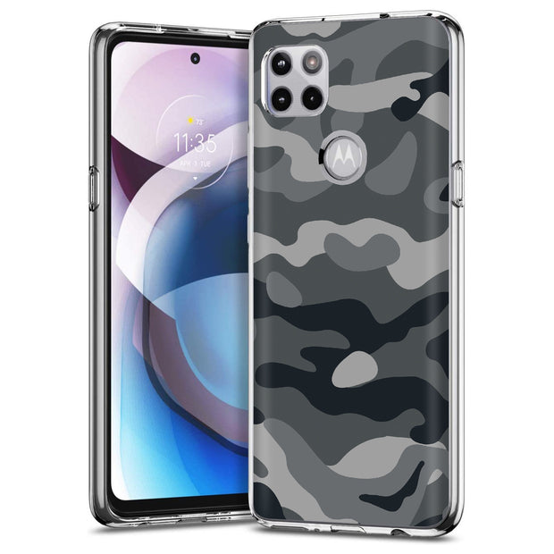 Winter Camo Print Slim Cover For Motorola   (Edge,One 5G,Ace,UW,X40,30), Print in USA