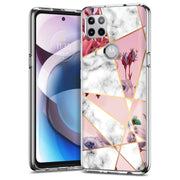 Marble Flower Print Slim Cover For Motorola   (Edge,One 5G,Ace,UW,X40,30), Print in USA
