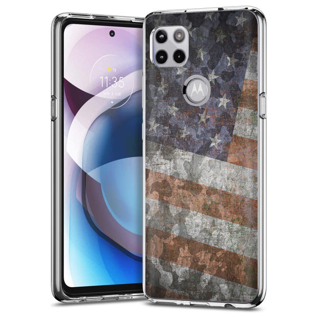 American Flag 2 Print Slim Cover For Motorola   (Edge,One 5G,Ace,UW,X40,30), Print in USA