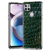 Green Alligator Print Slim Cover For Motorola   (Edge,One 5G,Ace,UW,X40,30), Print in USA