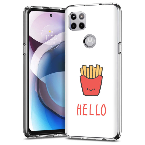 Hello Fries Print Slim Cover For Motorola   (Edge,One 5G,Ace,UW,X40,30), Print in USA