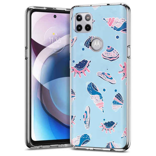 SeaShells Clams Print Slim Cover For Motorola   (Edge,One 5G,Ace,UW,X40,30), Print in USA