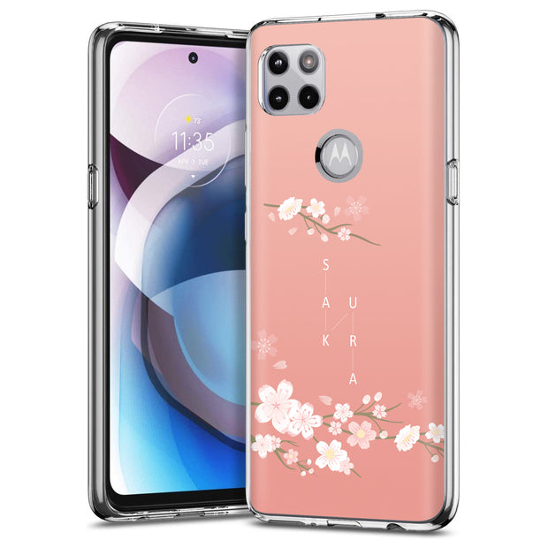 Cherry Blossom Print Slim Cover For Motorola   (Edge,One 5G,Ace,UW,X40,30), Print in USA