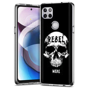 Rebel Skull Print Slim Cover For Motorola   (Edge,One 5G,Ace,UW,X40,30), Print in USA