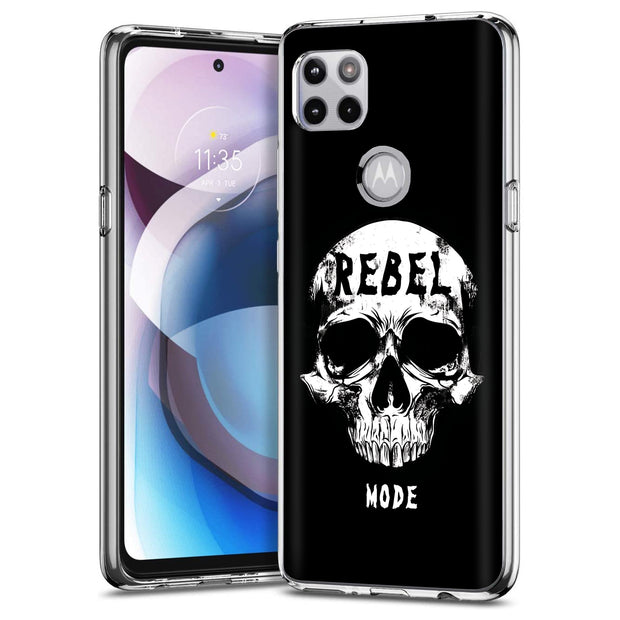 Rebel Skull Print Slim Cover For Motorola   (Edge,One 5G,Ace,UW,X40,30), Print in USA