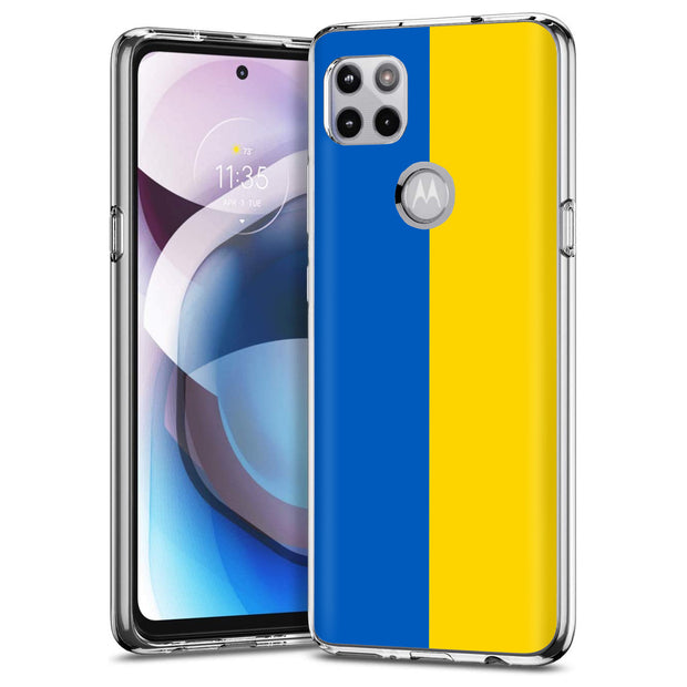 Flag Ukraine Print Slim Cover For Motorola   (Edge,One 5G,Ace,UW,X40,30), Print in USA