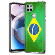 Old Flag Brazil Print Slim Cover For Motorola   (Edge,One 5G,Ace,UW,X40,30), Print in USA